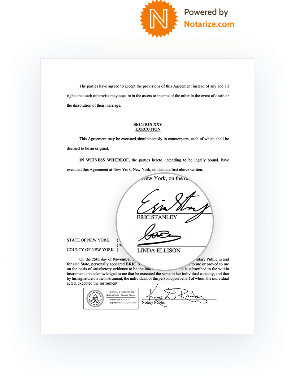 Sign and Notarize Your Prenuptial Agreement Right on Your Desktop or Phone